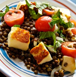 French Puy Lentil Salad with Halloumi Recipe