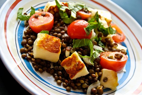 French Puy Lentil Salad with Halloumi Recipe