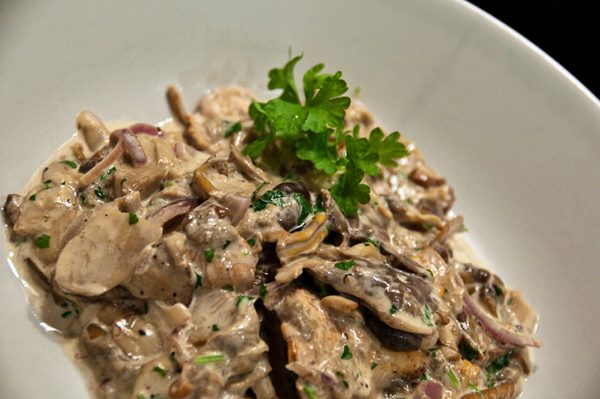 Wild mushroms in cream sauce recipe